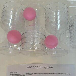 Laura Ashley Prosecco Drinking Game 4PACK (36 cups & 6 Pong Balls) Bridal Shower